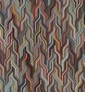 Seamless repeating pattern with multicolor braided lines. Geometric striped ornament. Abstract background. Modern trendy texture.