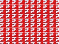 Seamless Repeating Pattern of Red 3D Bricks on a Light Blue Background Royalty Free Stock Photo