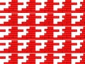 Seamless Repeating Pattern of Red 3D Bricks on a white Background Royalty Free Stock Photo