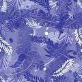 Seamless repeating pattern of a variety of branches with leaves