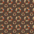 Seamless retro circular ornament illustration Royalty Free Stock Photo