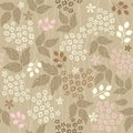 Seamless retro floral background invector Royalty Free Stock Photo