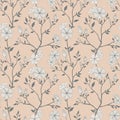 Seamless retro floral pattern Royalty Free Stock Photo
