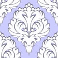 Seamless retro floral Pattern - white on blue Royalty Free Stock Photo