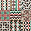 Seamless retro geometric wallpaper pattern Royalty Free Stock Photo