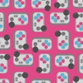 Seamless retro pattern with gamepads. Nostalgic gamer design for digital backgrounds and textile prints. Vector illustration Royalty Free Stock Photo