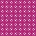 Seamless retro pattern with small white polka dots on a fuchsia pink background.Flat style vector illustration Royalty Free Stock Photo