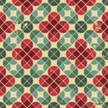 Seamless retro pattern, vector tiles background with messy grunge texture.