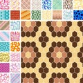 Seamless retro patterns Royalty Free Stock Photo