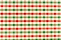 Seamless retro red and green squared fabric