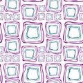 Seamless retro squares purple and blue Royalty Free Stock Photo