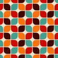Seamless retro tiles geometric pattern