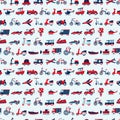 Seamless retro transport pattern