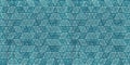 Seamless retro triangles batik surface pattern design on weathered boho textured linen