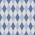 Seamless Rhombus Argyle Pattern Pastel Blue Tones Royalty Free Stock Photo