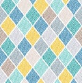 Seamless rhombus brush strokes textured pattern Royalty Free Stock Photo