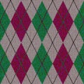 Seamless rhombus knitted pattern Royalty Free Stock Photo