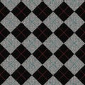 Seamless rhombus knitted pattern Royalty Free Stock Photo