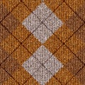Seamless rhombus knitted pattern Royalty Free Stock Photo