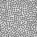 Seamless rings pattern. Black hand drawn oval