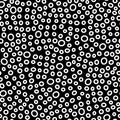 Seamless rings pattern. Doodle Small white dots