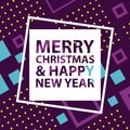 Christmas and New Year greetings card. Royalty Free Stock Photo