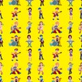 Seamless rock band pattern