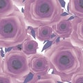 Seamless romantic purple blurred roses background pattern print Royalty Free Stock Photo