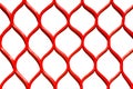 Seamless rombs on white background. Oriental pattern. Texture of a red plastic mesh with abstract repeating patterns