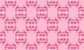 Seamless rose floral pattern, color magenta and soft pink