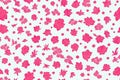 Seamless rose flowers flat texture, print and wale of fabric, generative ai, beautiful floral pattern