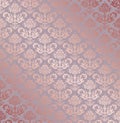 Seamless rose gold small floral elements wallpaper Royalty Free Stock Photo