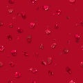 Seamless rose petals on red Royalty Free Stock Photo