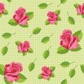 Seamless roses green Royalty Free Stock Photo