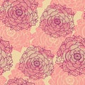 Seamless roses pattern. Vector illustration