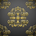 Seamless royal floral pattern Royalty Free Stock Photo