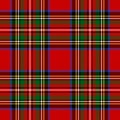 Seamless Royal Stewart tartan plaid pattern. Christmas and New Year pixel check vector in red, blue, green, yellow, black, white. Royalty Free Stock Photo