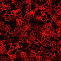Seamless runic pattern. Endless background with Odins letters chaos