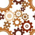 Seamless rusty cogwheel pattern Royalty Free Stock Photo