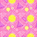 Seamless 1980s inspired graphic pattern Royalty Free Stock Photo