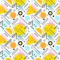 Seamless 1980s inspired graphic pattern Royalty Free Stock Photo