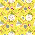 Seamless 1980s inspired graphic pattern Royalty Free Stock Photo