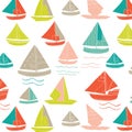 Seamless Sailboat Pattern