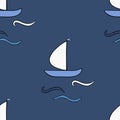 Seamless sailboat pattern