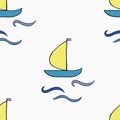 Seamless sailboat pattern