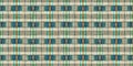 Teal rustic coastal beach house border check fabric tile. Seamless sailor flannel edging trim textile. Gingham rustic