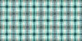 Teal rustic coastal beach house border check fabric tile. Seamless sailor flannel edging trim textile. Gingham rustic