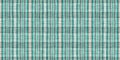 Teal rustic coastal beach house border check fabric tile. Seamless sailor flannel edging trim textile. Gingham rustic