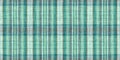 Teal rustic coastal beach house border check fabric tile. Seamless sailor flannel edging trim textile. Gingham rustic