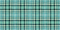 Teal rustic coastal beach house border check fabric tile. Seamless sailor flannel edging trim textile. Gingham rustic